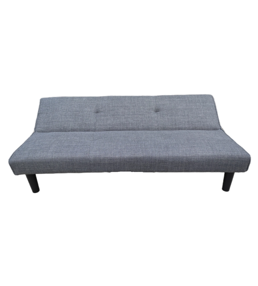 Divano letto 3 posti "astrid" in tessuto grigio, 168x74x78 cm